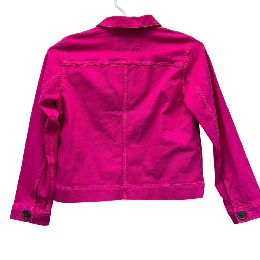 Made And Love Loft Denim Jacket Women’s Size Small Bright Pink - Picture 4 of 15